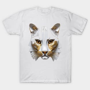 White and Gold Marble Leopard T-Shirt